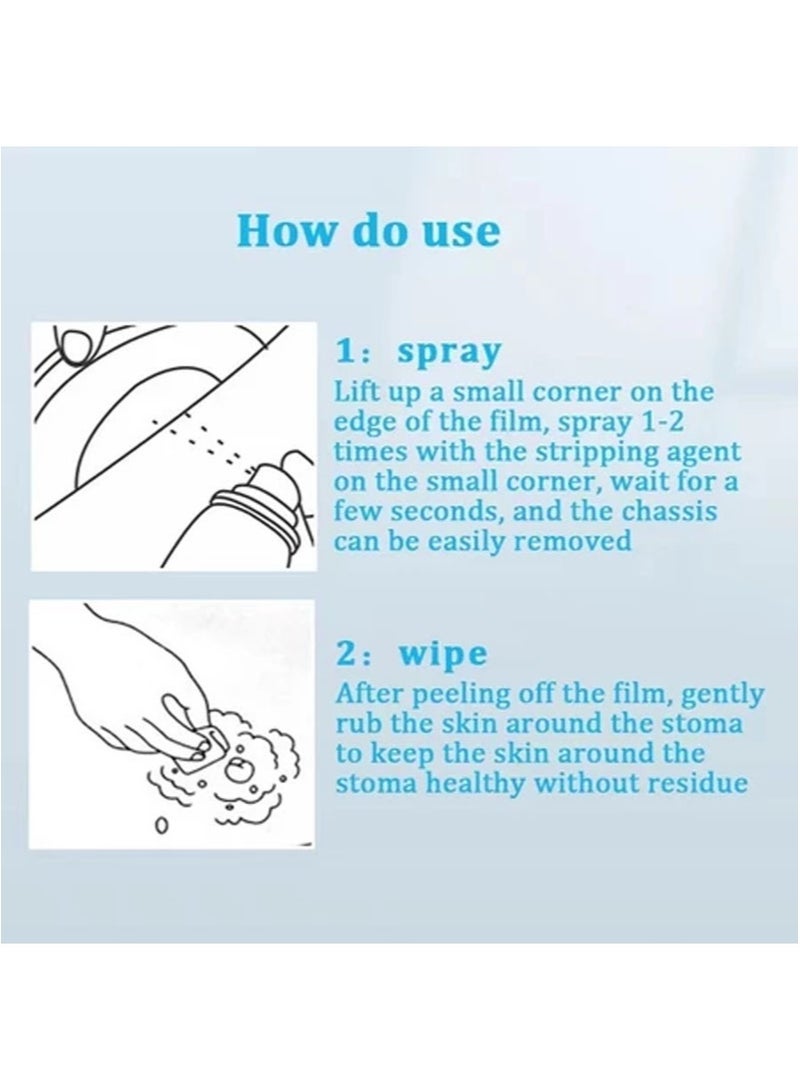 HaLunhi Medical Adhesive Remover Spray, No-Sting Ostomy Adhesive Remover Spray, Adhesive Remover for Skin,Ostomy,Adhesive Tape - Image 3